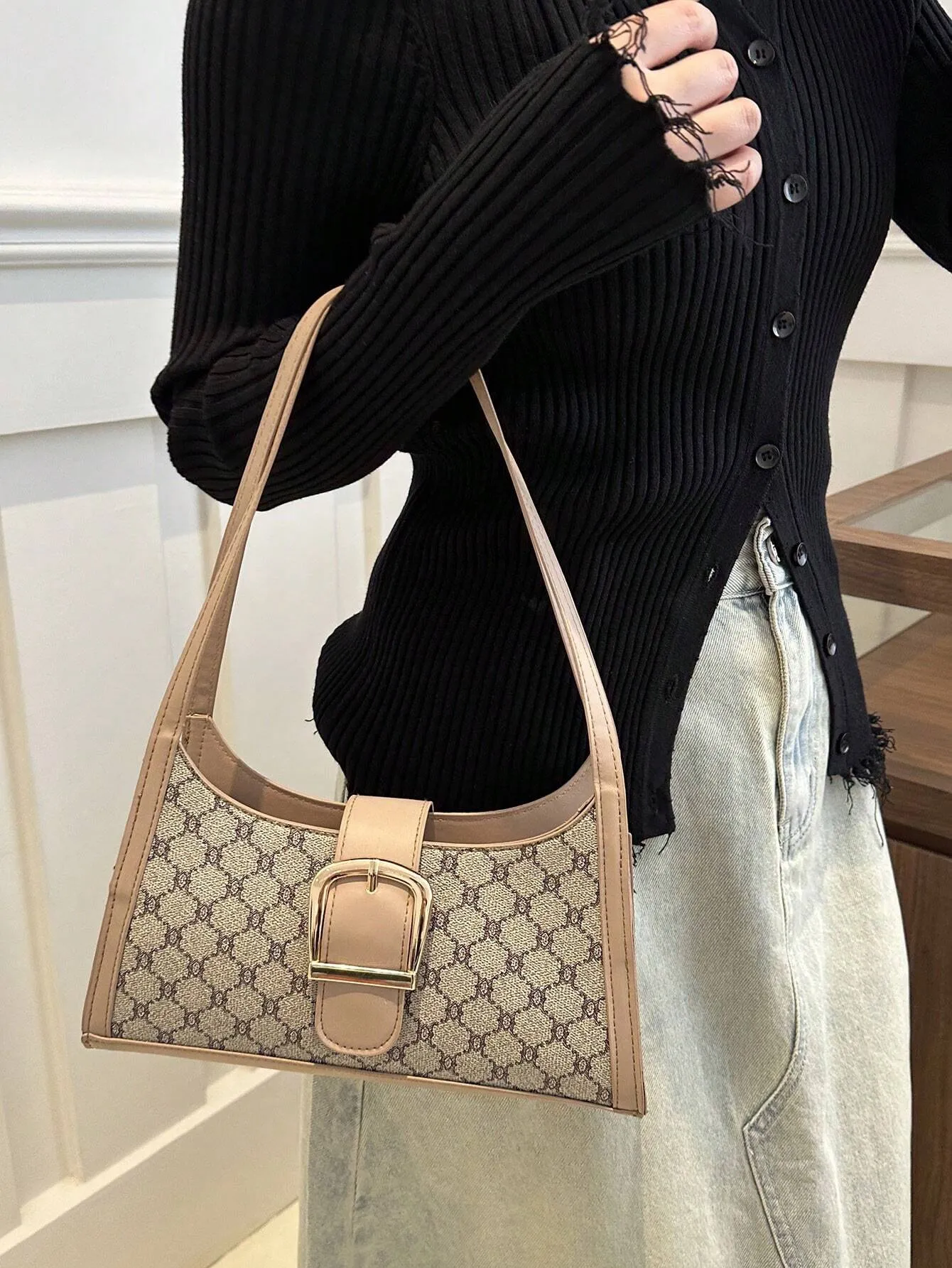14628 1c-03-10 Bolso elegante cuadros 1 Pza