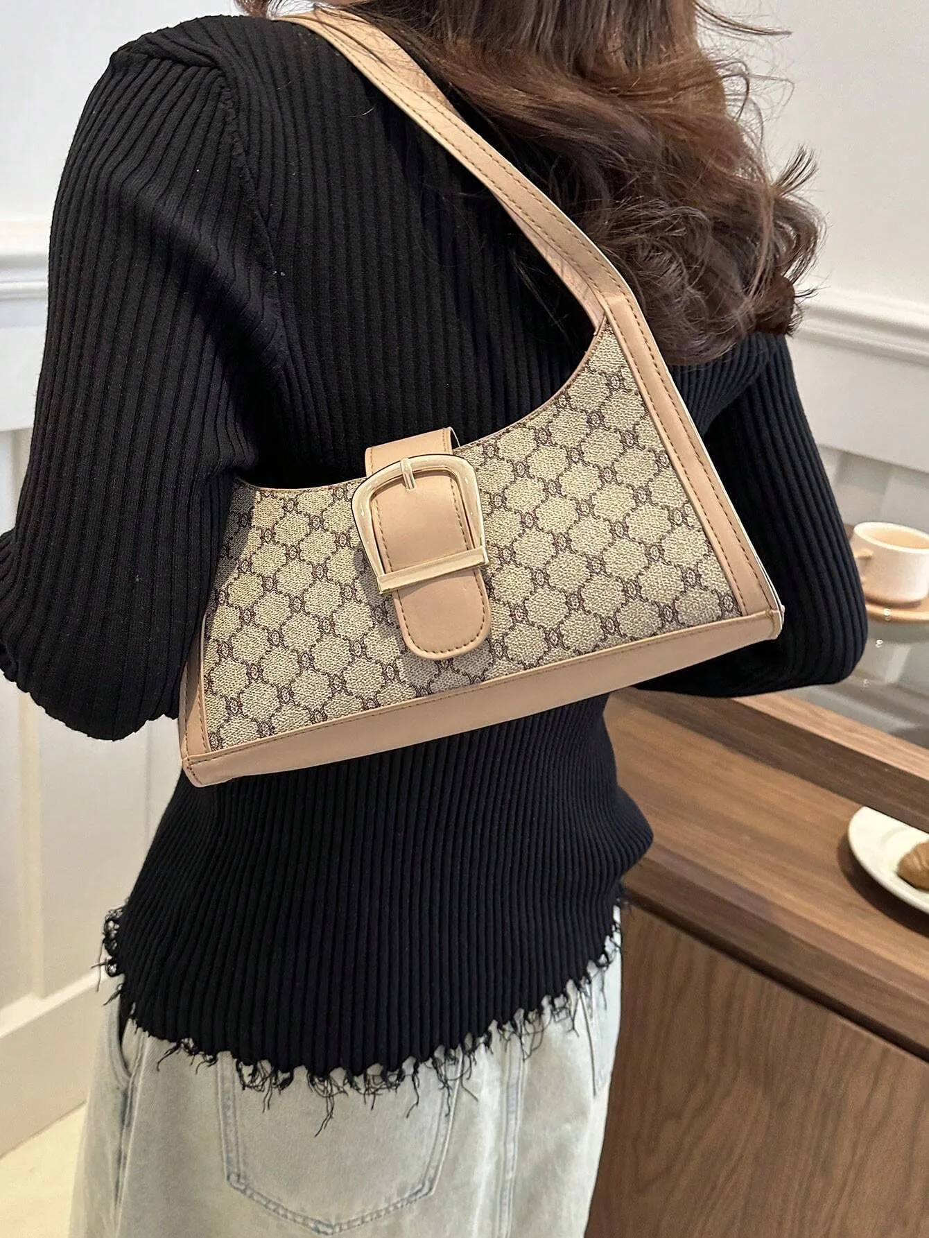 14628 1c-03-10 Bolso elegante cuadros 1 Pza