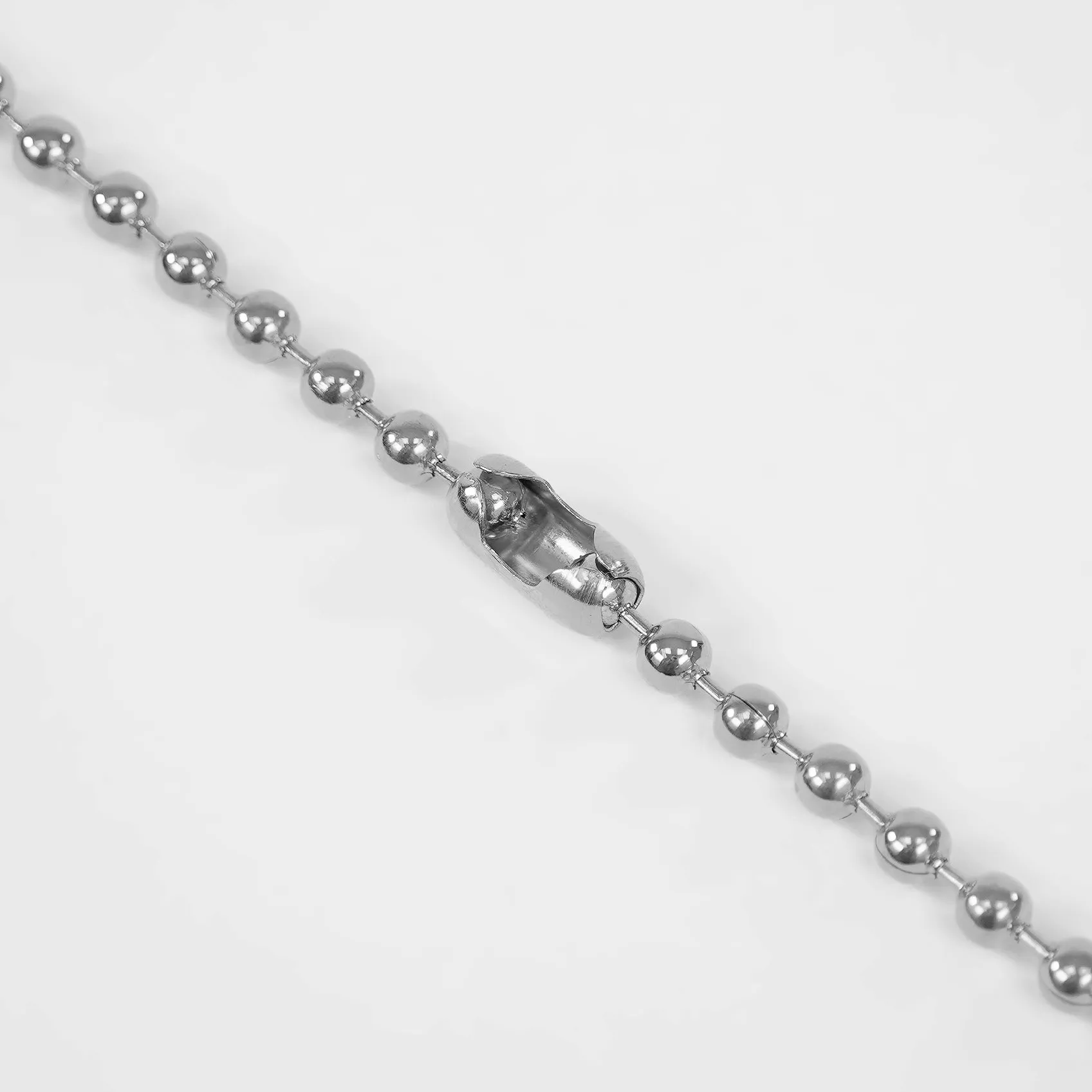 5mm Silver Dog Tag Chain Necklace (29 inches)