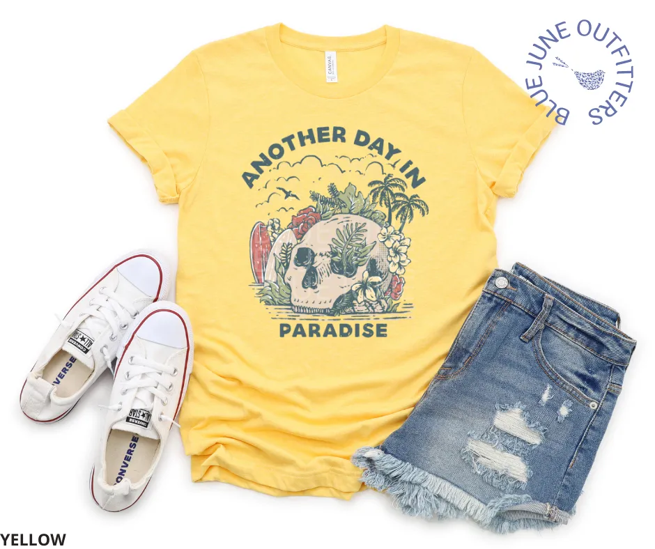 Another Day In Paradise | Tropical Skull Tee