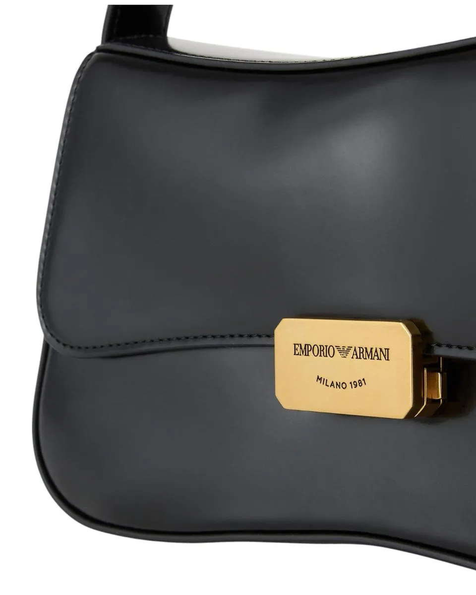 Borsa a spalla baguette finish spazzolato