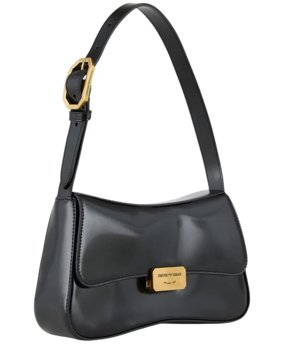 Borsa a spalla baguette finish spazzolato