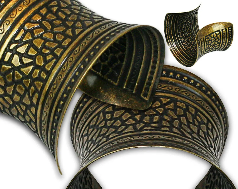 Bronze Tribal Belly Dance Cuff Bracelet