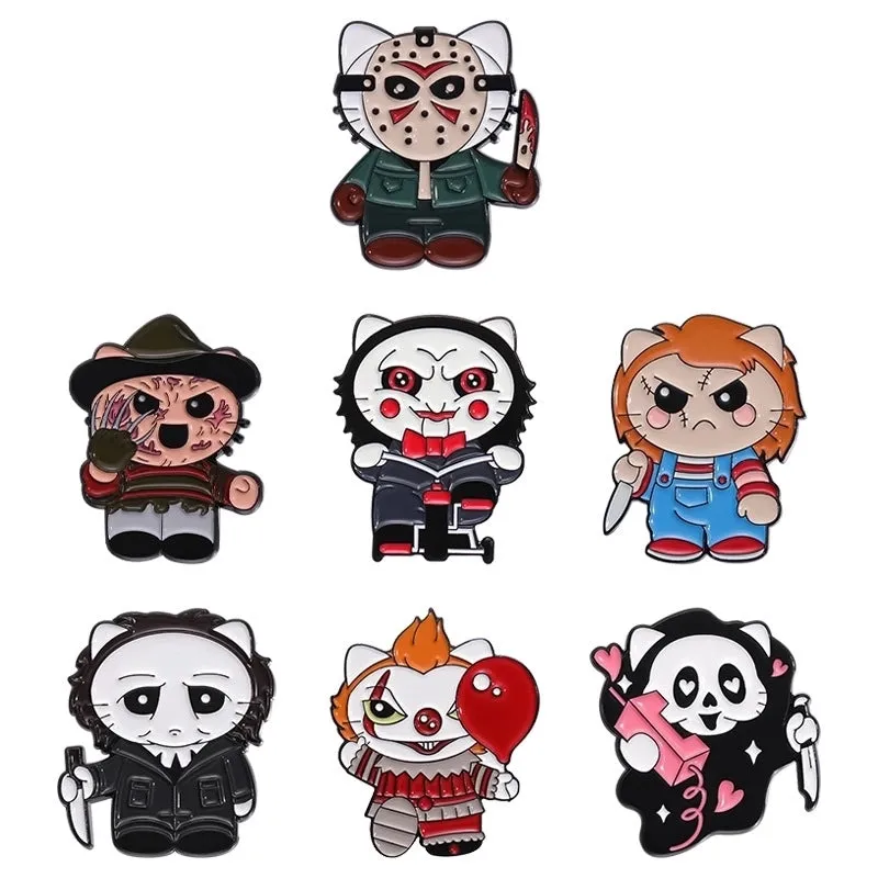 Cartoon Style Cowboy Style Animal Cartoon Character Skull Alloy Stamping Stoving Varnish Plating Women's Brooches