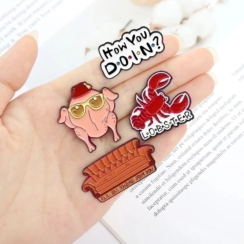 Cartoon Style Cute Animal Frog Alloy Stamping Stoving Varnish Plating Unisex Brooches