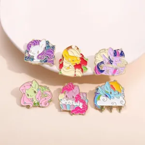 Cartoon Style Cute Cowboy Style Animal Alloy Stamping Stoving Varnish Plating Women's Brooches