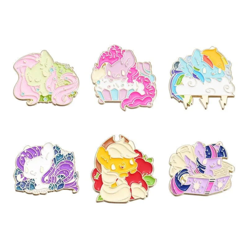 Cartoon Style Cute Cowboy Style Animal Alloy Stamping Stoving Varnish Plating Women's Brooches