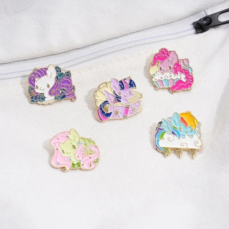 Cartoon Style Cute Cowboy Style Animal Alloy Stamping Stoving Varnish Plating Women's Brooches