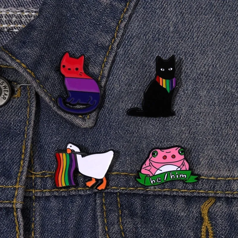 Cartoon Style Cute Cowboy Style Animal Flag Alloy Stamping Stoving Varnish Plating Unisex Brooches