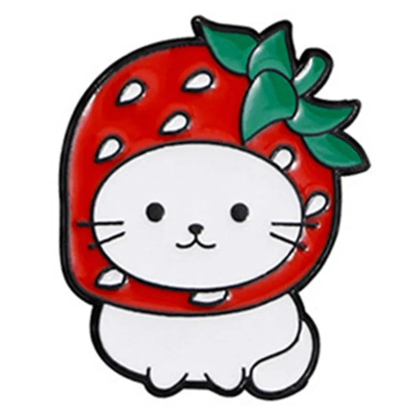 Cartoon Style Cute Pastoral Animal Fruit Alloy Stamping Stoving Varnish Plating Unisex Brooches
