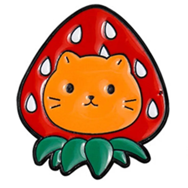Cartoon Style Cute Pastoral Animal Fruit Alloy Stamping Stoving Varnish Plating Unisex Brooches