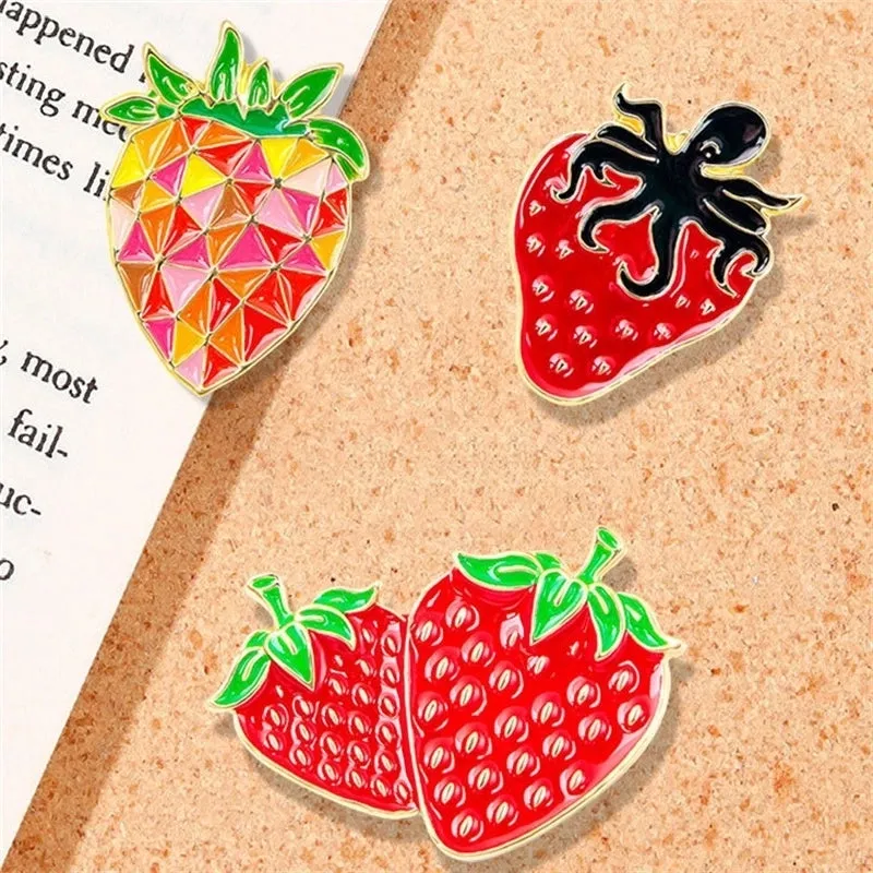 Cartoon Style Cute Pastoral Animal Fruit Alloy Stamping Stoving Varnish Plating Unisex Brooches