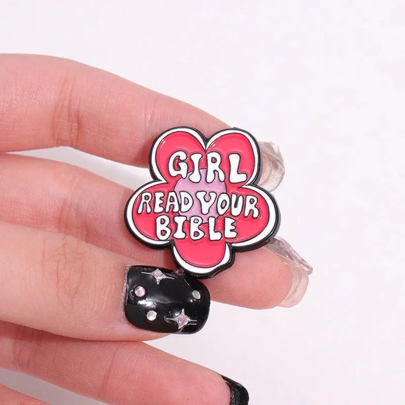 Cartoon Style Cute Pin Animal Letter Plant Alloy Stamping Stoving Varnish Plating Unisex Badge Brooches Collar Pin