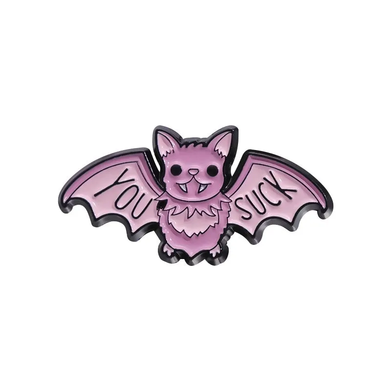 Cartoon Style Original Design Cowboy Style Animal Bear Bat Alloy Stamping Stoving Varnish Plating Kid's Adults Brooches