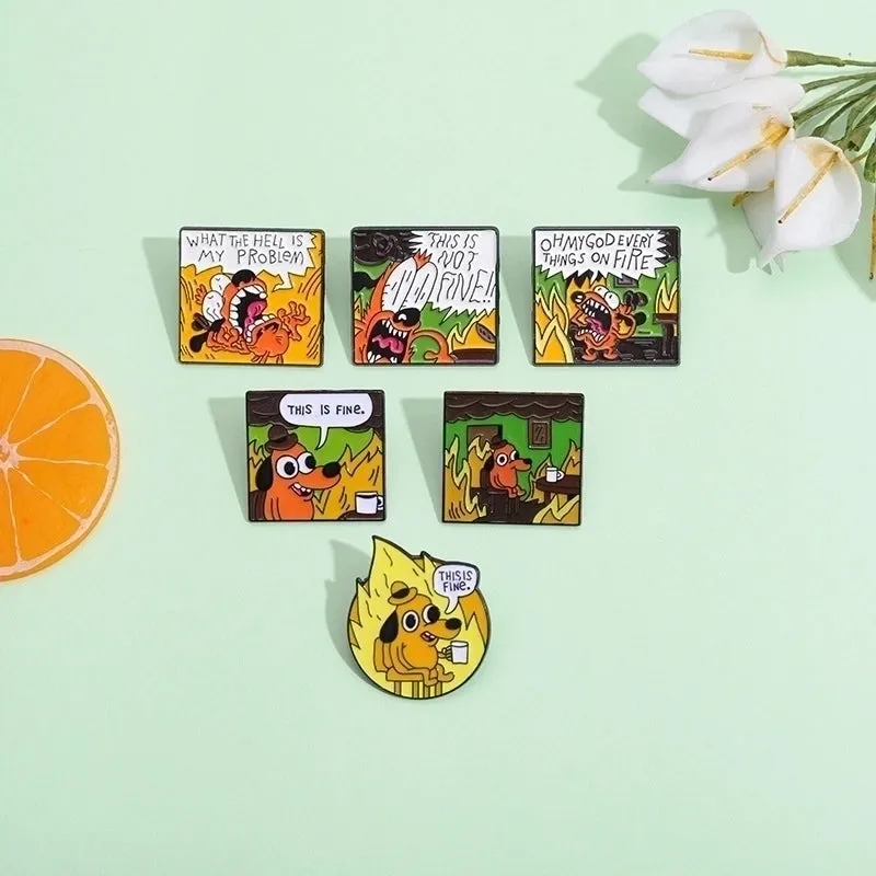 Cartoon Style Pin Animal Alloy Stoving Varnish Plating Unisex Brooches