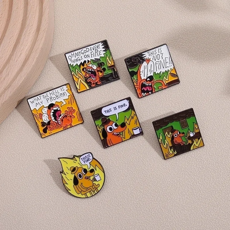 Cartoon Style Pin Animal Alloy Stoving Varnish Plating Unisex Brooches