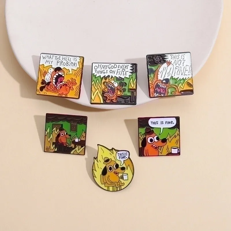 Cartoon Style Pin Animal Alloy Stoving Varnish Plating Unisex Brooches
