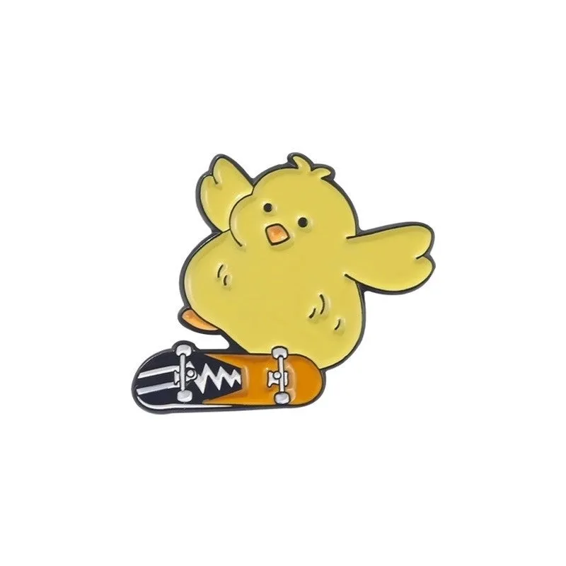 Cartoon Style Pin Animal Duck Alloy Stoving Varnish Unisex Brooches