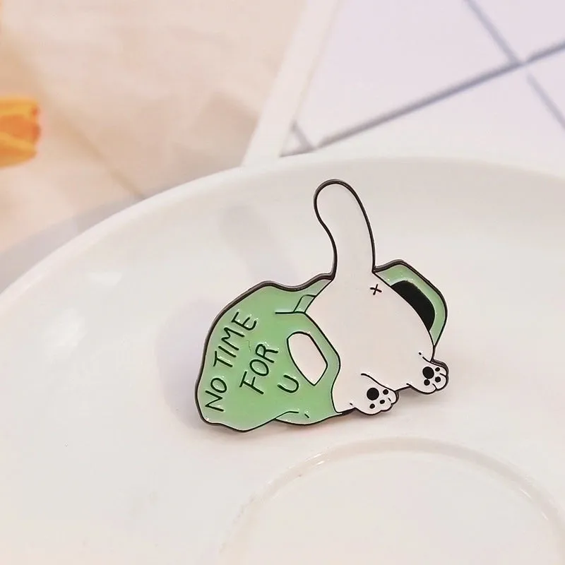 Cartoon Style Pin Clouds Animal Astronaut Alloy Unisex Brooches