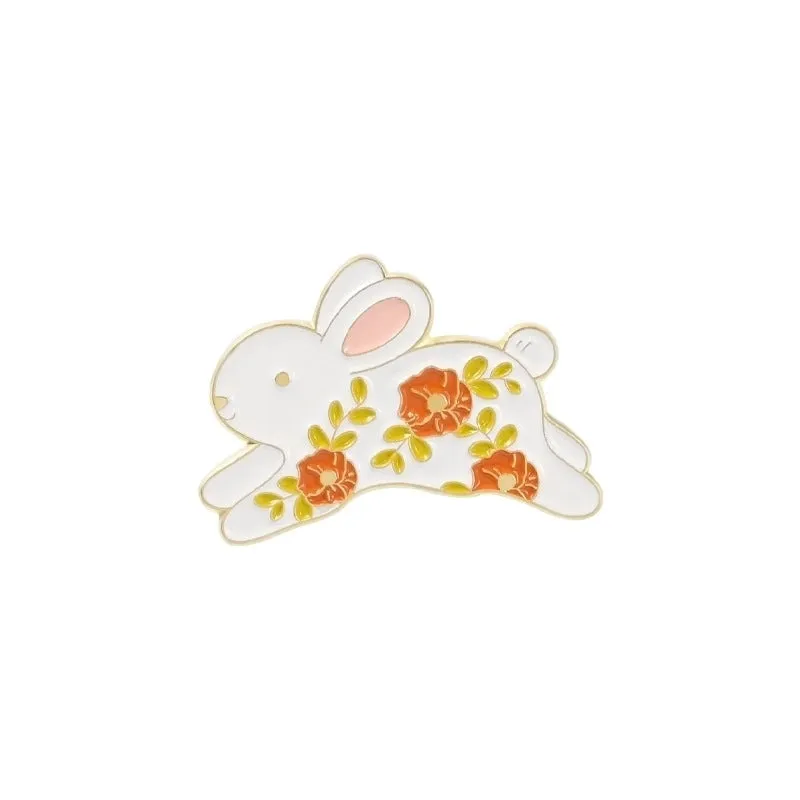 Cartoon Style Rabbit Animal Frog Alloy Stoving Varnish Plating Kid's Corsage Brooches Collar Pin