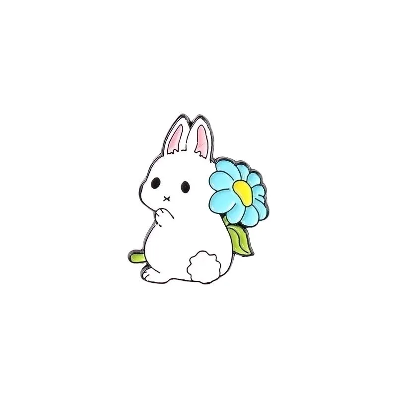 Cartoon Style Rabbit Animal Frog Alloy Stoving Varnish Plating Kid's Corsage Brooches Collar Pin