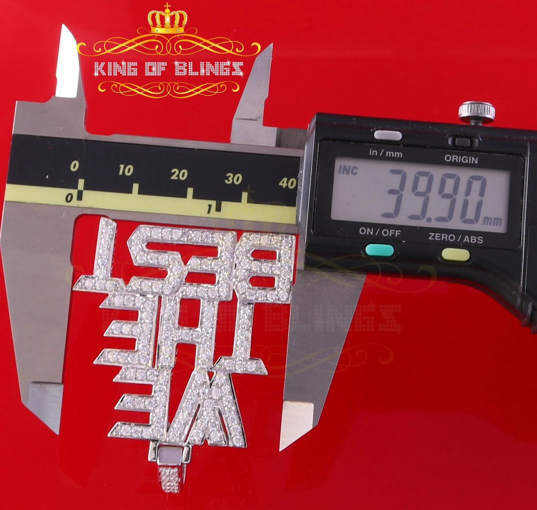 Create Your Own Custom Design in 925 Sterling Silver like White We The Best Letter Pendant in Cubic Zirconia