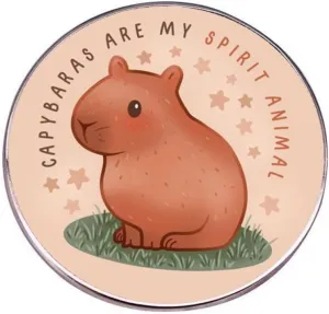 Cute Capybaras are My Spirit Animal Lapel Pin Resin Brooches Cute Badges for backpacks
