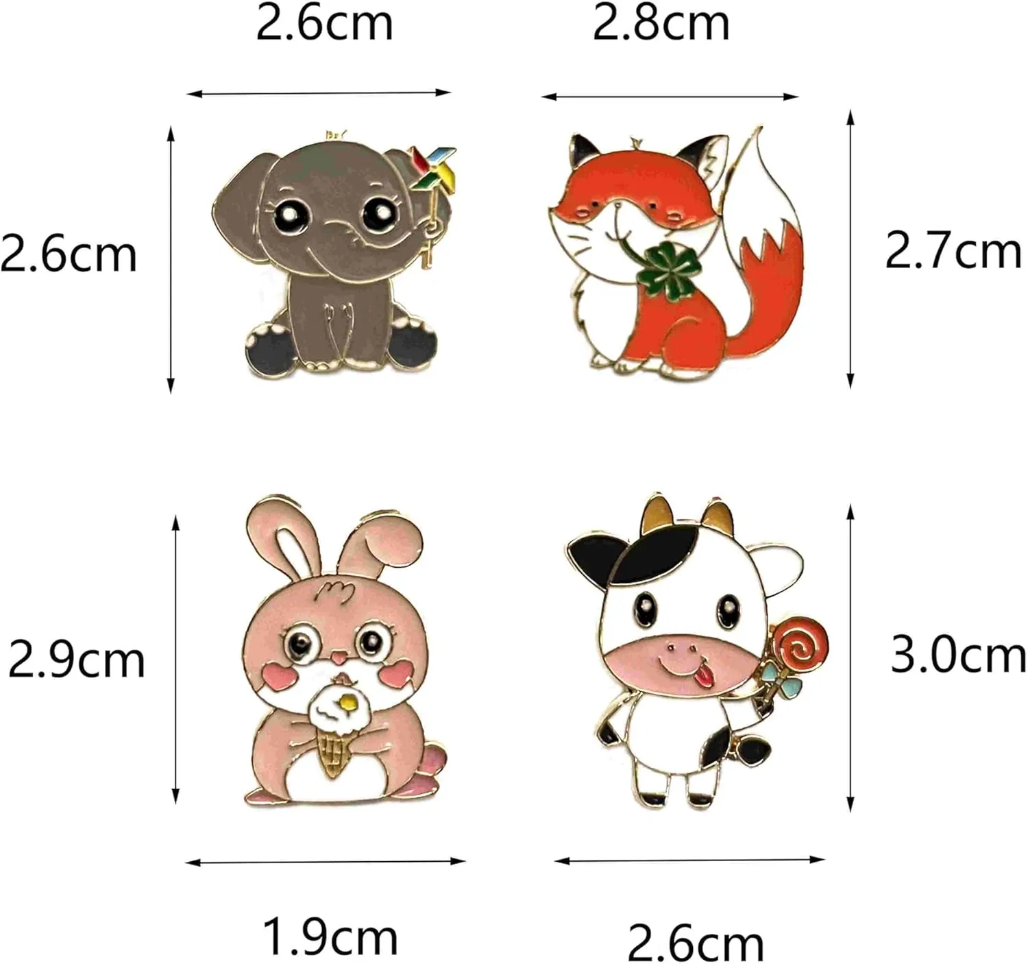 Cute Enamel Pin Set Lapel Pins Brooches Cartoon Animal Brooch Badge Pins for Clothes Bags Backpack Party Decoration Gift