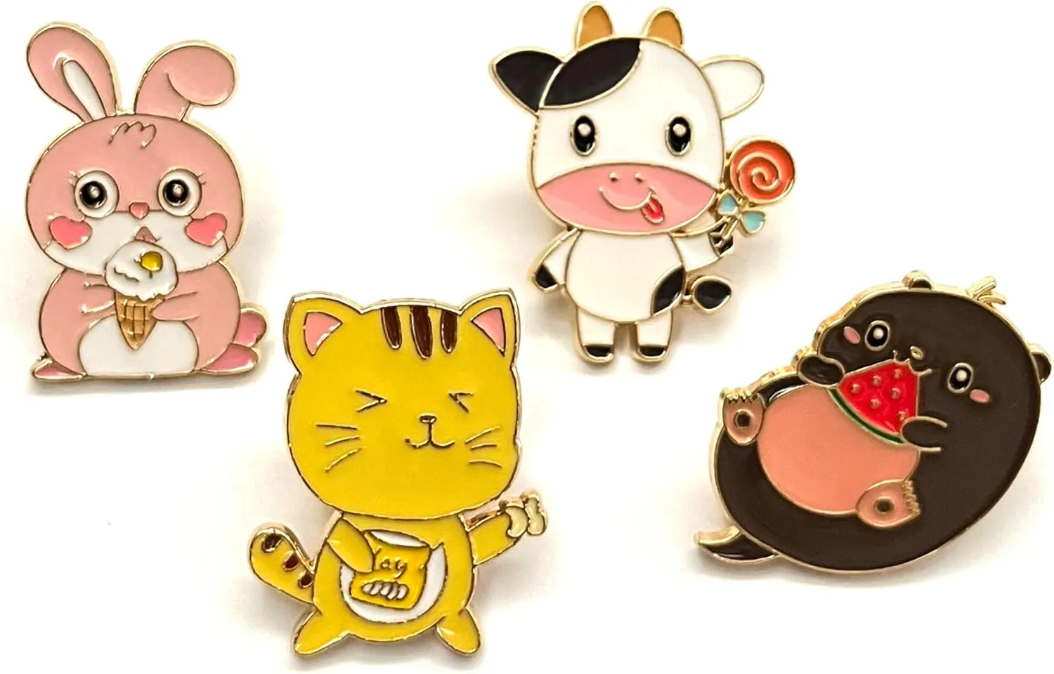 Cute Enamel Pin Set Lapel Pins Brooches Cartoon Animal Brooch Badge Pins for Clothes Bags Backpack Party Decoration Gift