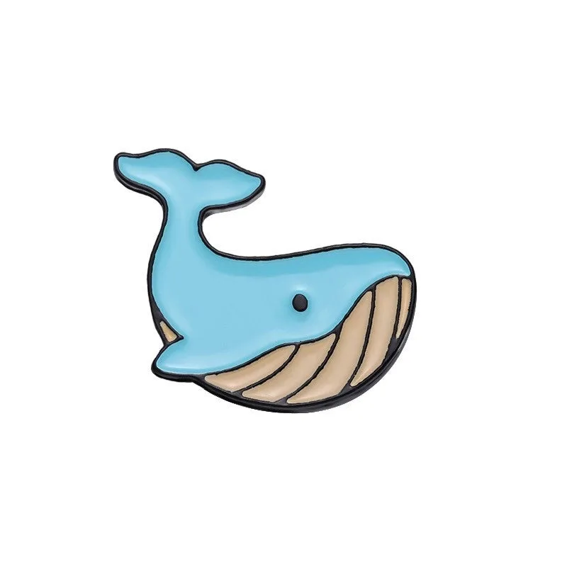 Cute Pin Animal Dolphin Hippocampus Zinc Alloy Stoving Varnish Unisex Brooches