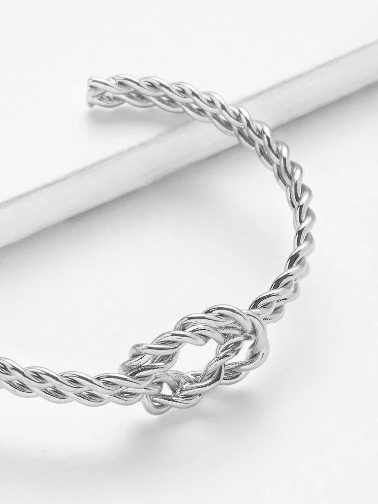 Double Layered Twist Cuff Bangle