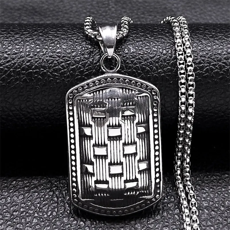 Egyptian Ankh Cross Key of Life Pendant Necklace Stainless Steel Necklaces Jewelry corrente masculina aço inoxidável NZ271S02