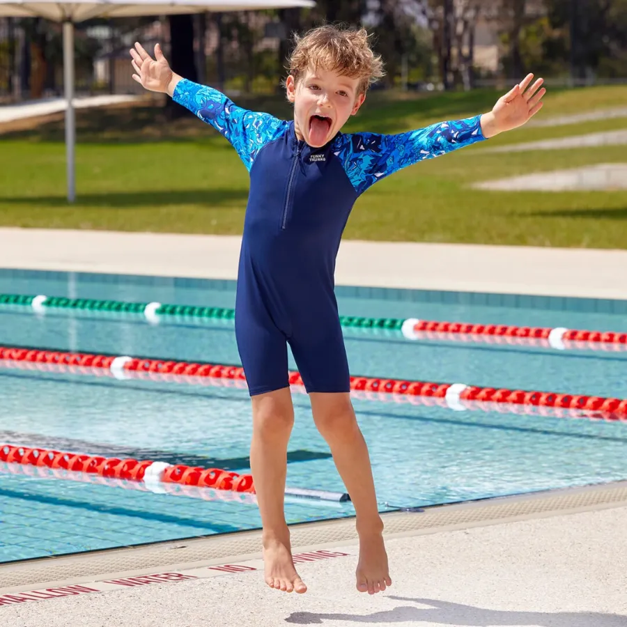 Funky Trunks Toddler Boys Go Jump Suit FTS024B - True Bluey