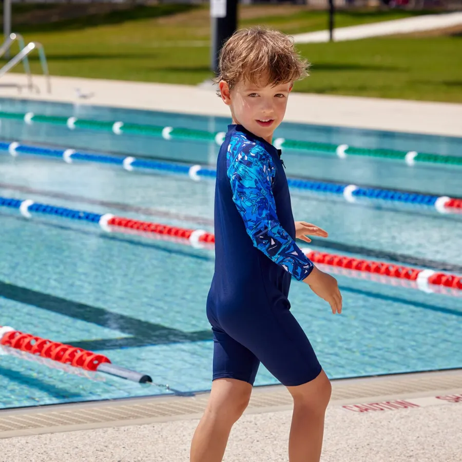Funky Trunks Toddler Boys Go Jump Suit FTS024B - True Bluey