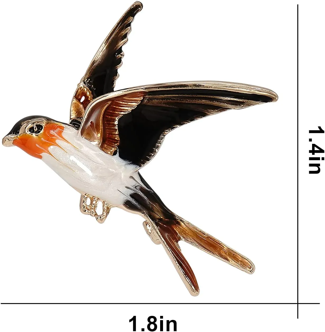 Gleamart Crystal Bird Brooch Pin Rhinestone Animal Clothing Corsage for Women