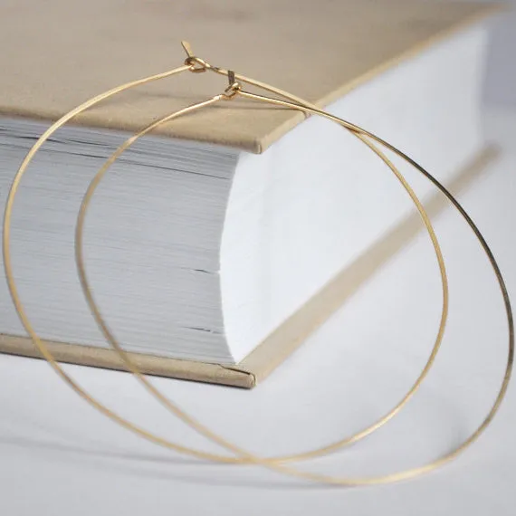 Gold Filled Medium Hoop Earrings