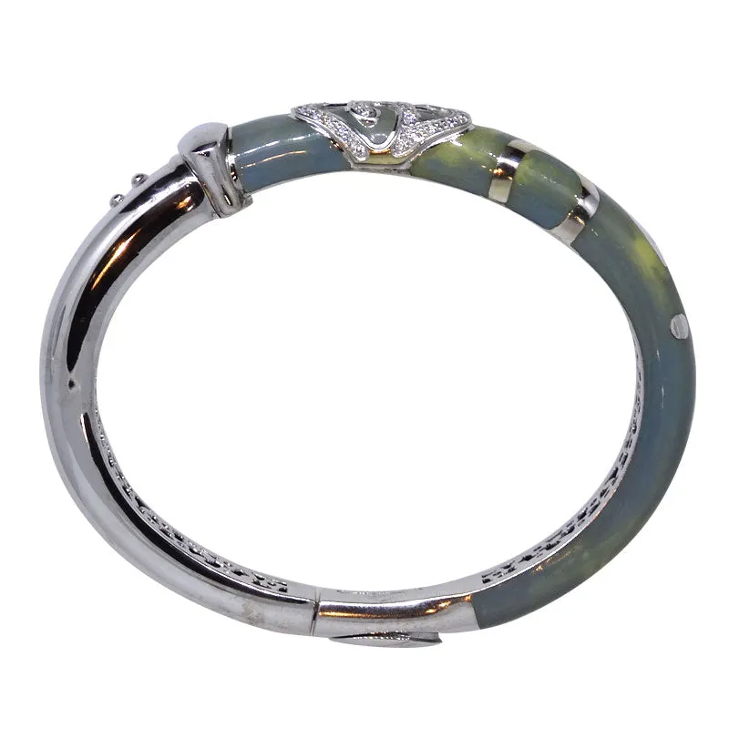 GRN Enamel Cuff with Diamonds