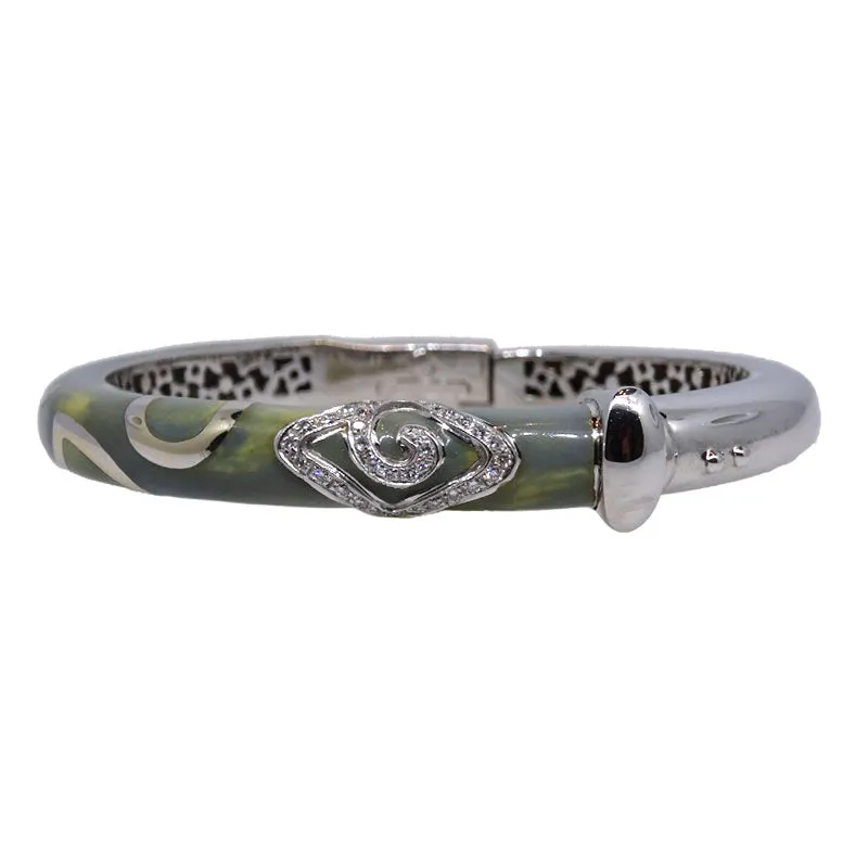 GRN Enamel Cuff with Diamonds