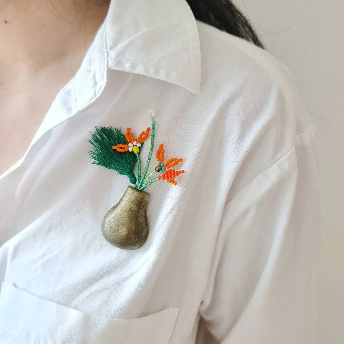 Heliconia Brooch