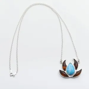 Larimar Amber Necklace Jaiba