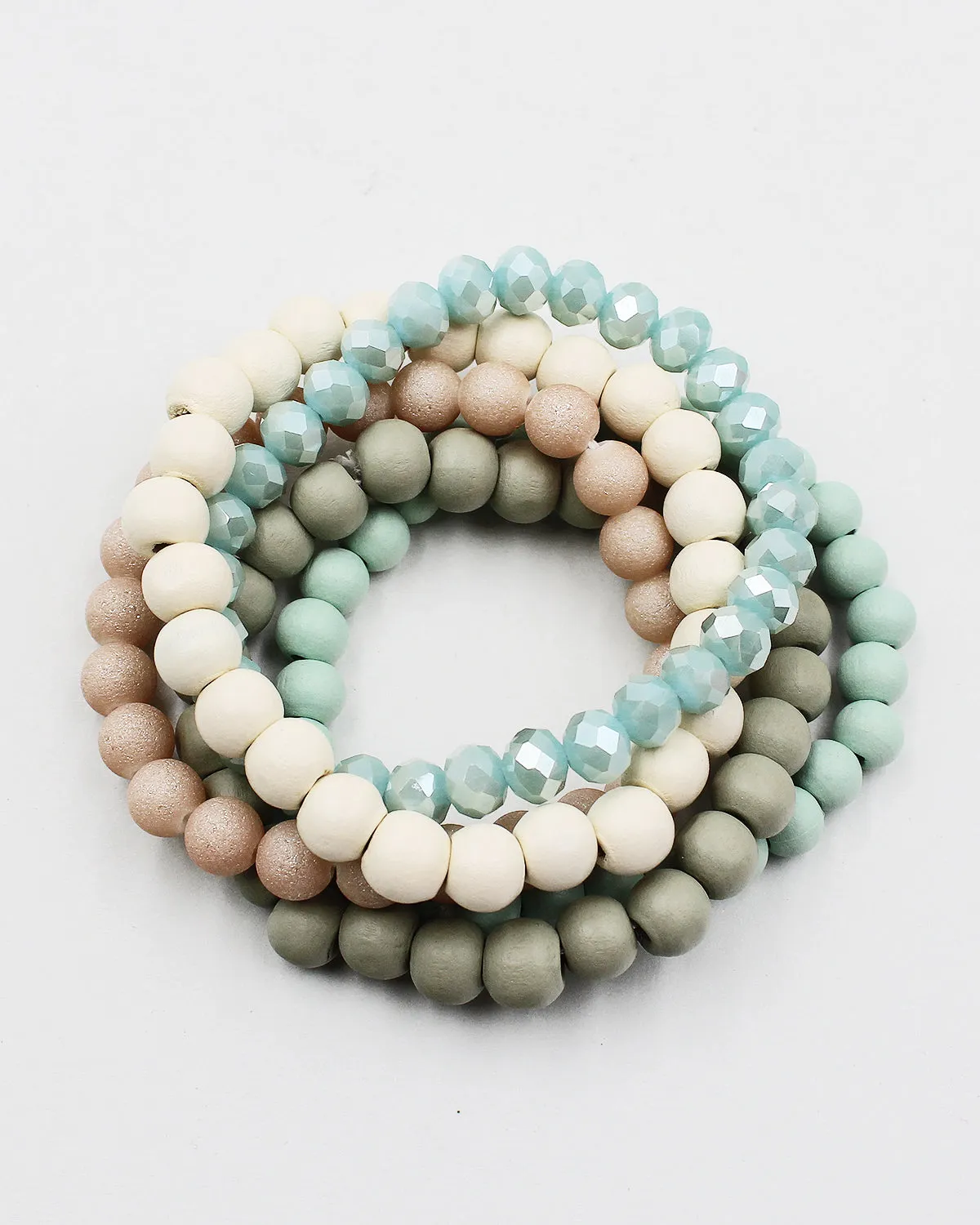 Mixed Bead Layered Bracelet Set
