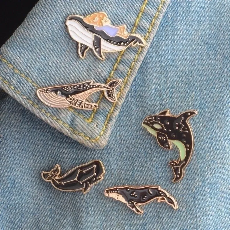 Novelty Pin Animal Fish Alloy Plating Unisex Brooches