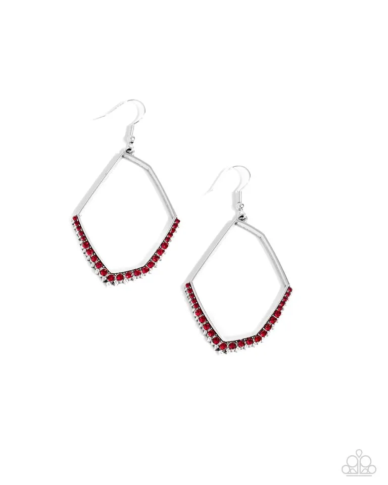 Paparazzi Earring ~ Bent on Success - Red