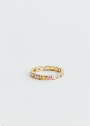 Rainbow Baguette Ring