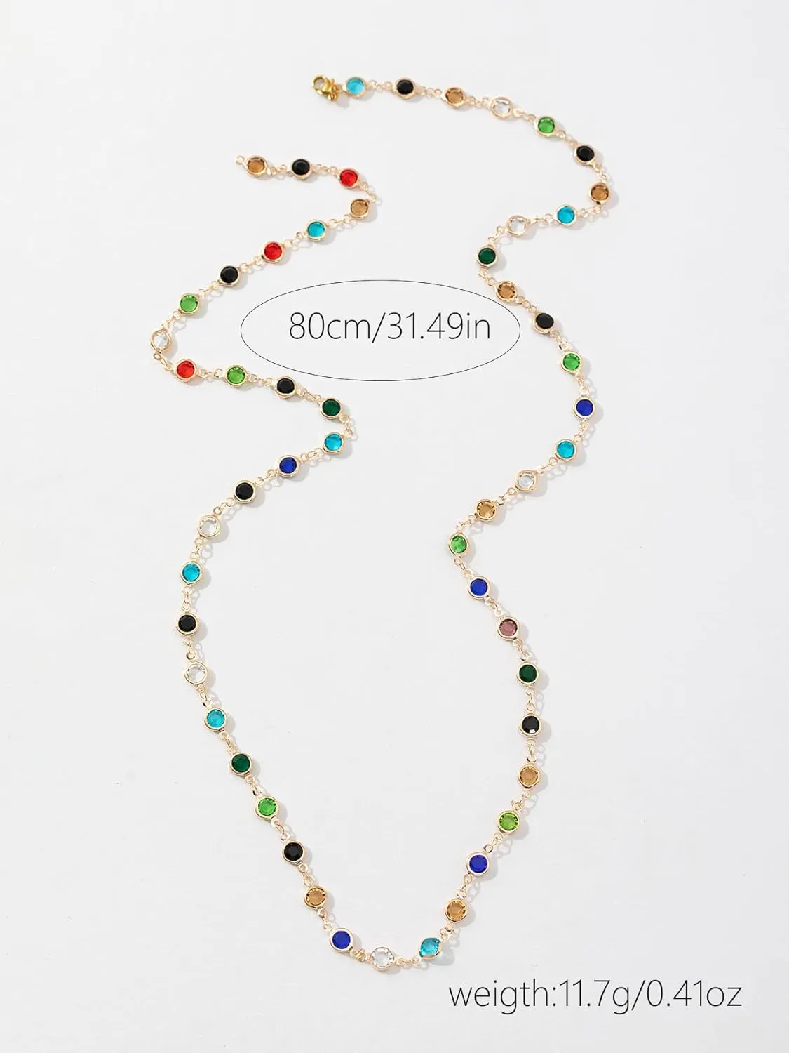 Rhinestone Long Chest Chain Y Necklace for Women Colorful Bead Crystal Chest Body Chain Y necklaces Jewelry
