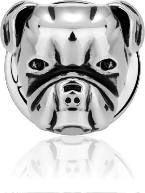 Silver Tone Bulldog Brooches pins for Menboy and girl suit with Gitf Box