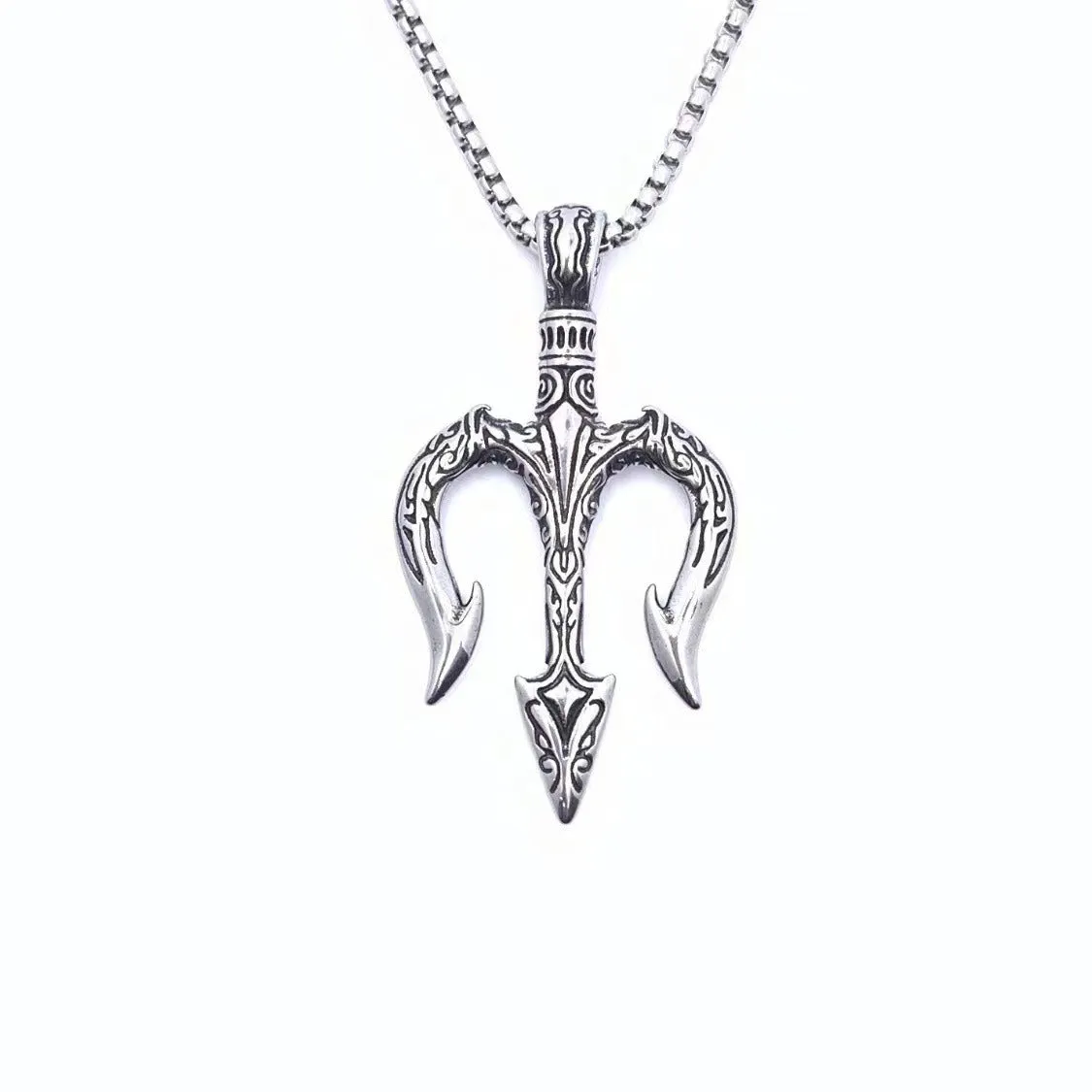 Trident Titanium Steel Necklace