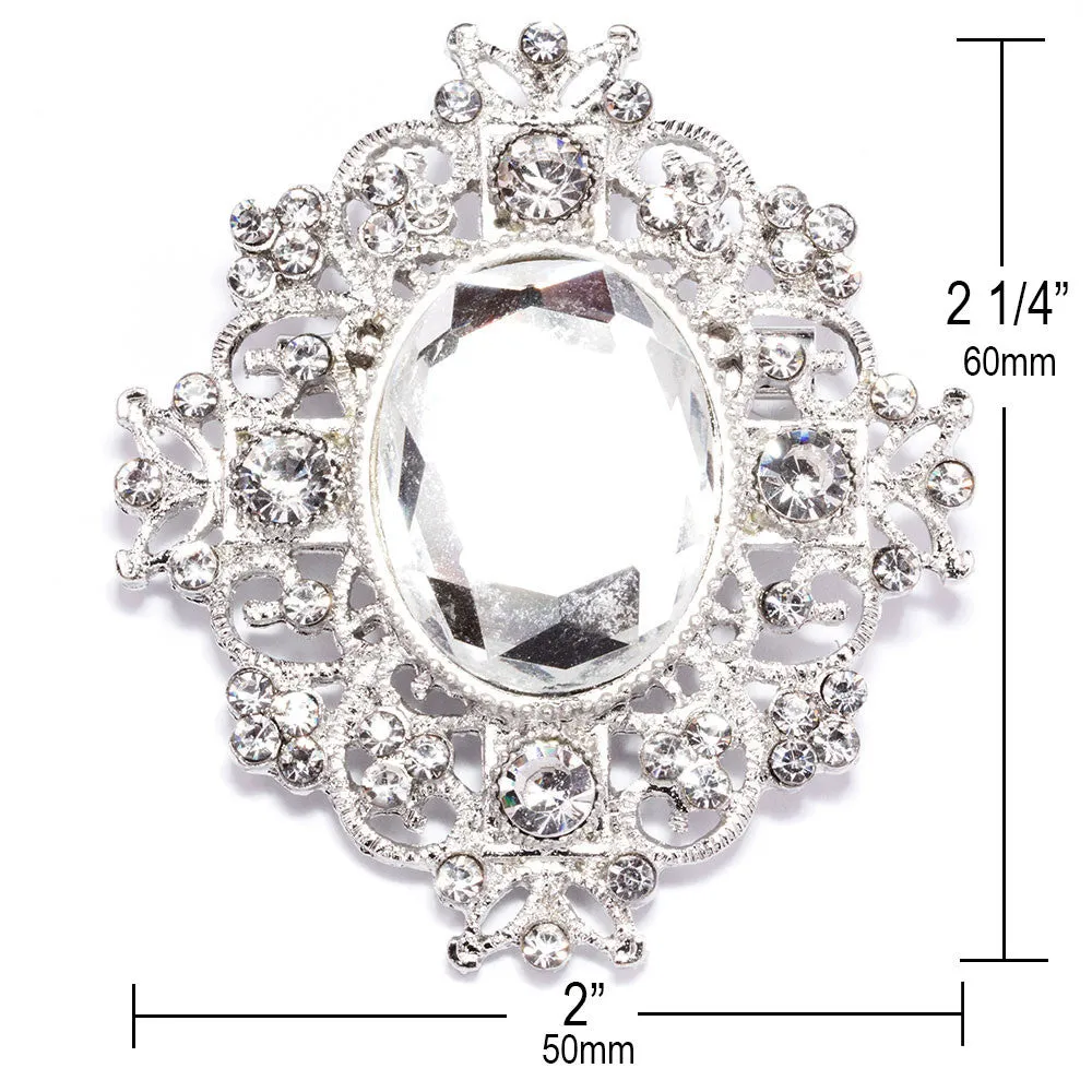 VINTAGE CRYSTAL BROOCH 10 Pack
